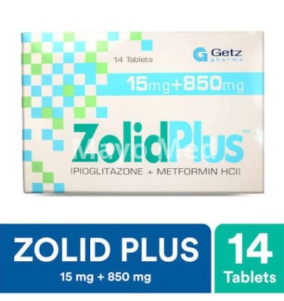 ZOLID PLUS 15/850 MG TAB